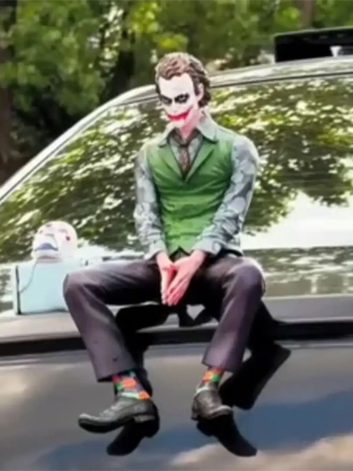 Joker Car Bumper Ornament Action Figure