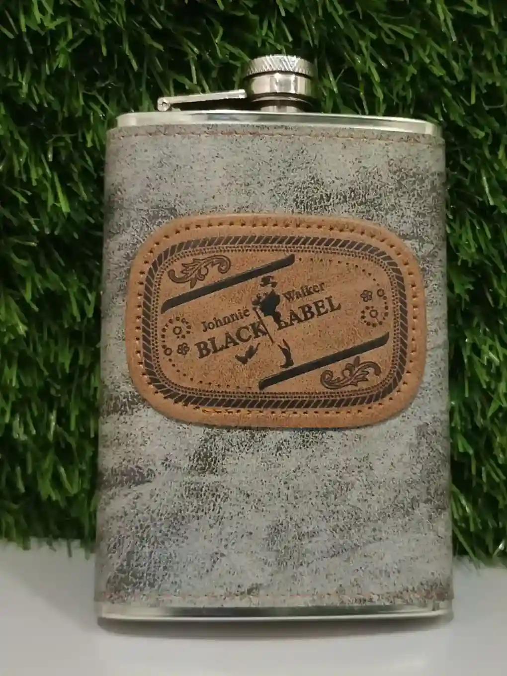 Rustic Elegance Johnnie Walker Black Label Hip Flask