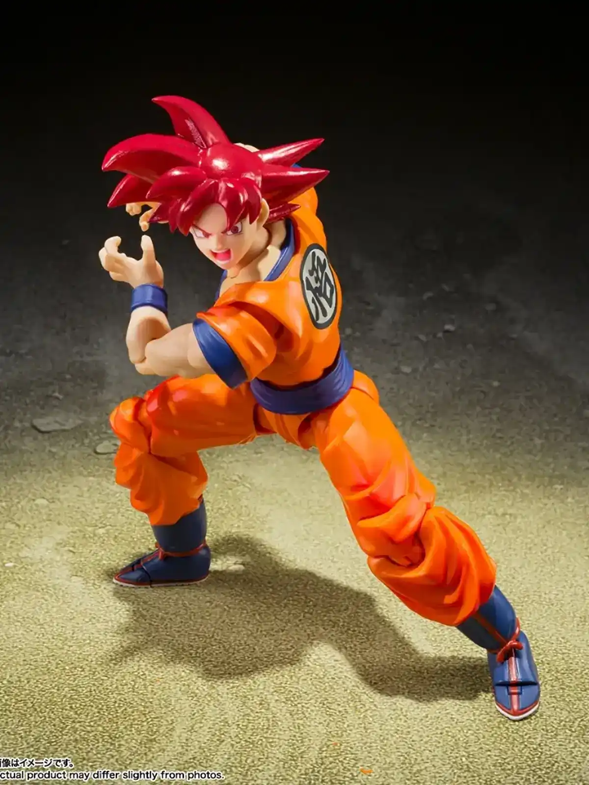 Dragon Ball Super Goku Super Saiyan God Action Figure – 15 cm Articulated Collectible with Interchangeable Faces & Hands