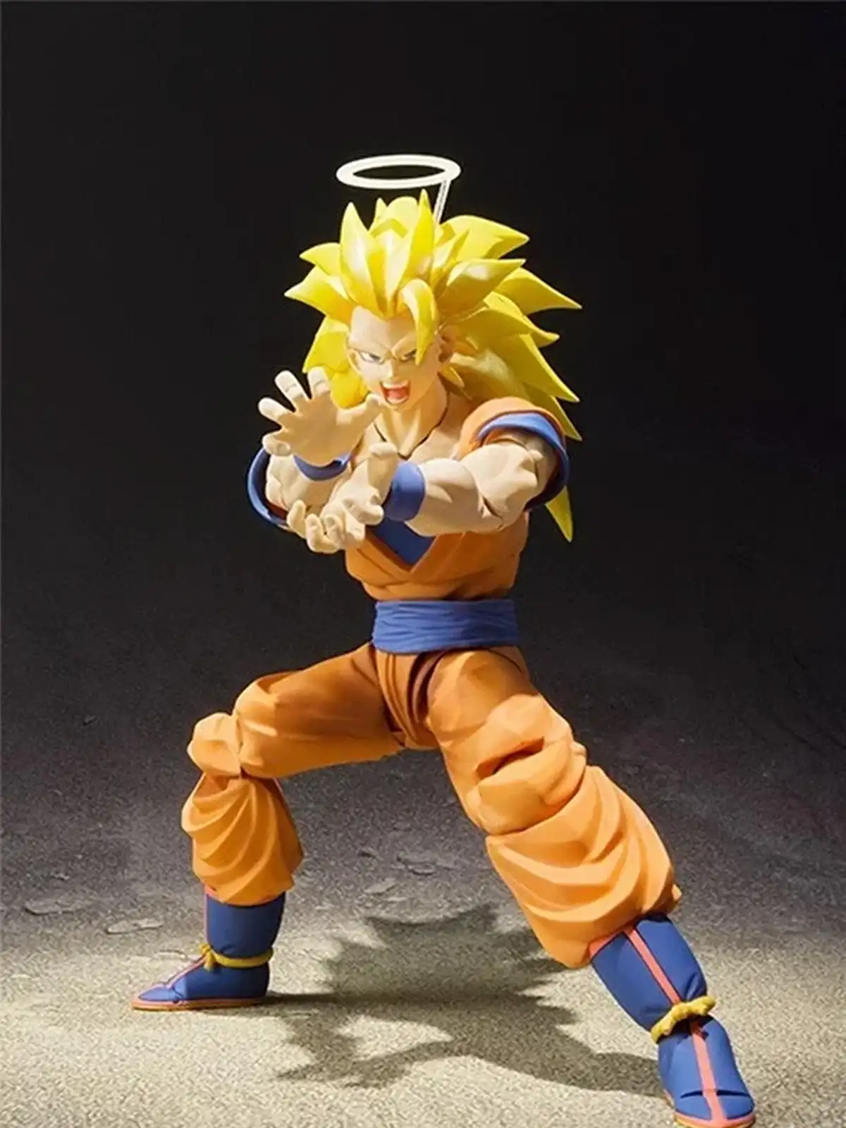 Dragon Ball Z Goku Super Saiyan 3 Action Figure – 16 cm Articulated Collectible with Interchangeable Faces & Hands