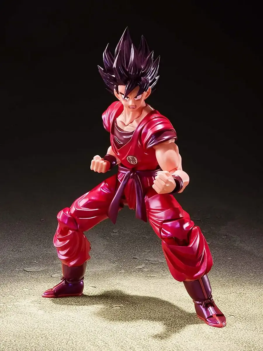 Dragon Ball Z Goku Kaioken Action Figure – Articulated 15 cm Collectible with Interchangeable Faces & Hands