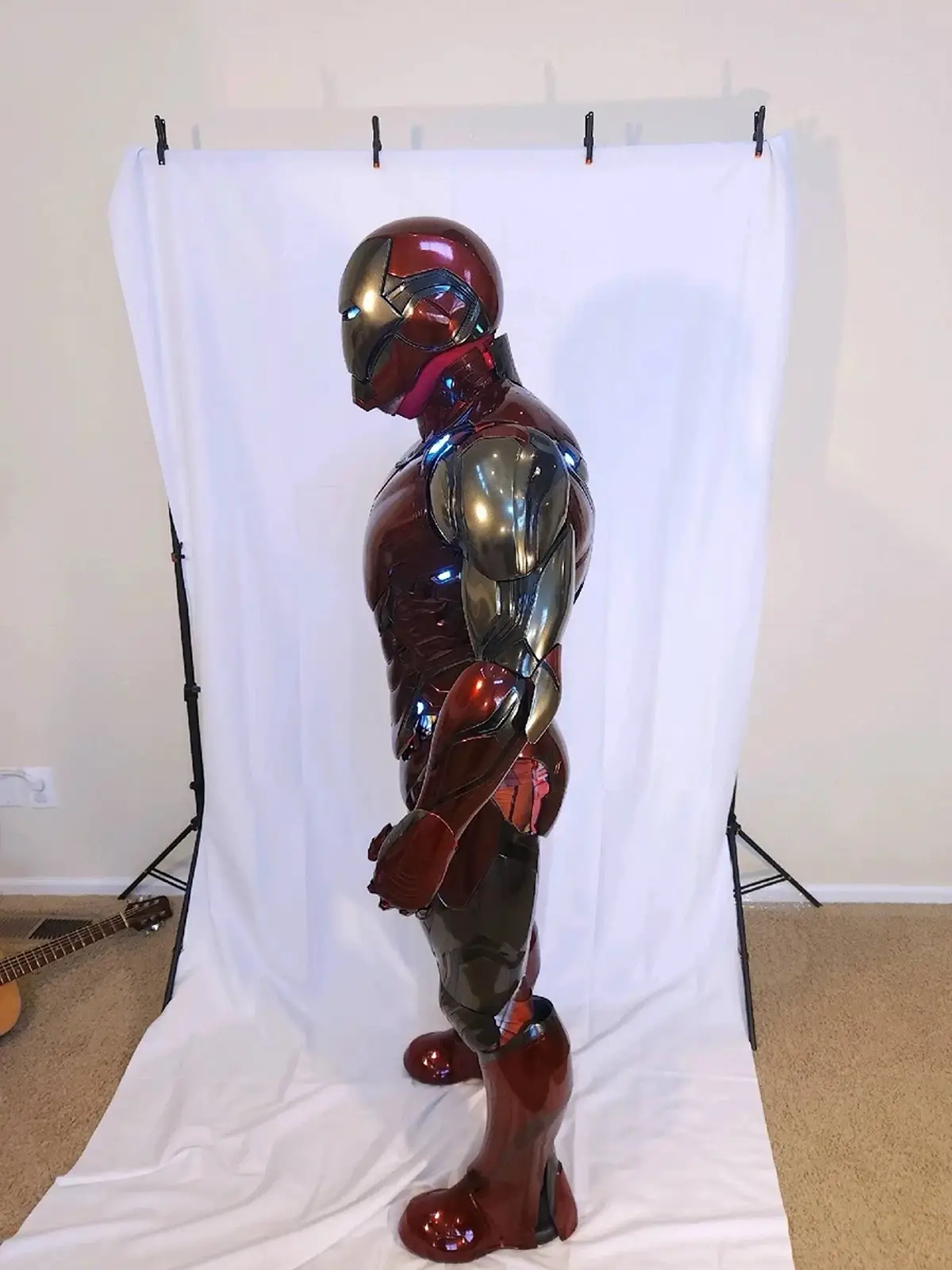Iron Man Cosplay Suit 3D Printed with Metallic finish - Image 4