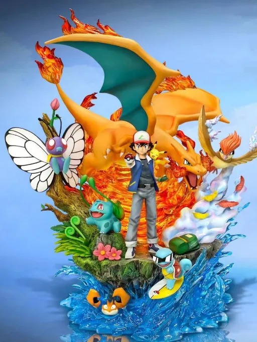 Ash Ketchum & Pokémon – Dynamic PVC Diorama Statue