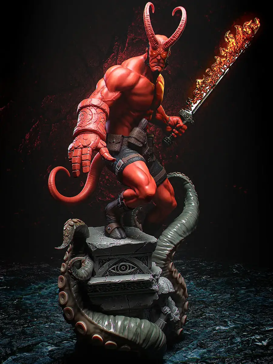 Infernal Hellboy Resin Statue (1/6 Scale) | Baka Studios