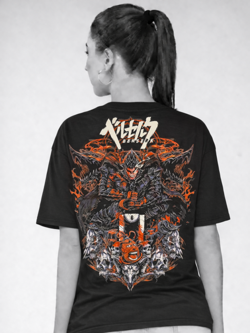 Anime Inspired Graphic T-Shirt – Unisex Cotton Oversized Tee