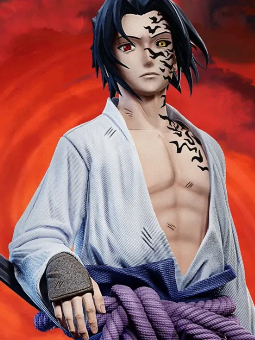 Sasuke Uchiha Cursed Mark 42 cm Statue – Naruto Shippuden Premium Anime Figure