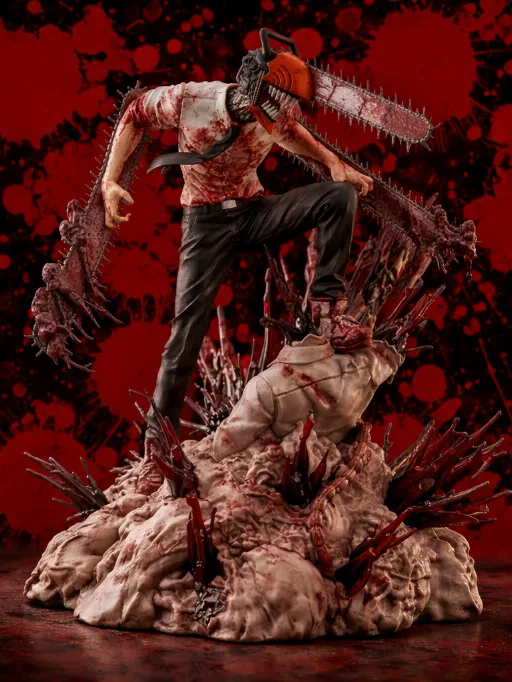 Chainsaw Man Blood Effect Figure – Denji Devil Form Premium Anime Statue