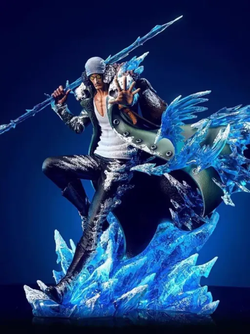 Aokiji Kuzan Dual Head LED Statue – One Piece Ice Effect Premium Anime Figure