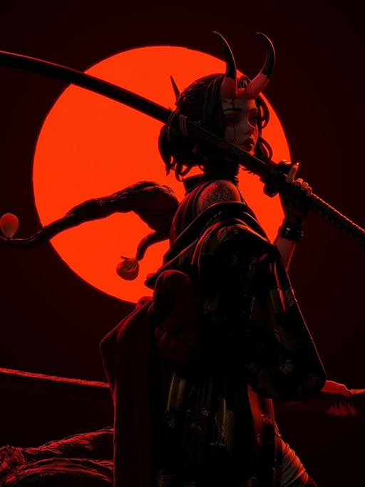 One Grace and Tear 3D Printed Resin Statue by BAKA Studios – Premium Samurai Art Collector Edition