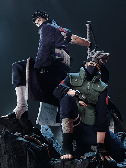 Kakashi & Obito Naruto Resin Statue by BAKA Studios – 3D Printed Collector Editio