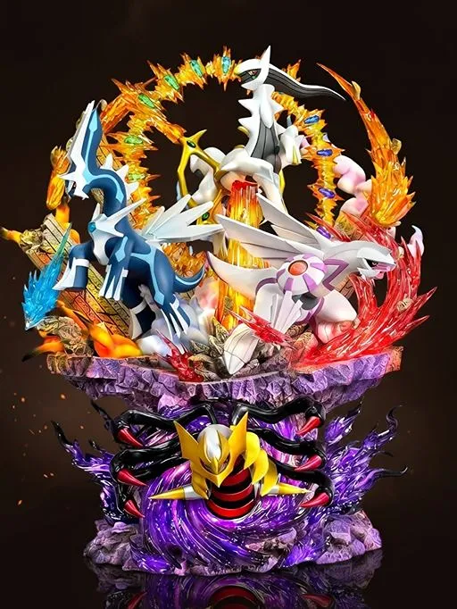 Pokemon Legendary Gods Battle PVC Statue – Arceus, Dialga, Palkia & Giratina Collector Figure