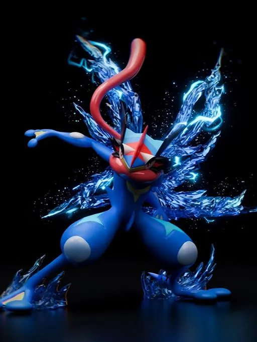 Greninja Premium PVC Action Figure Statue – Dynamic Water Effect Collectible