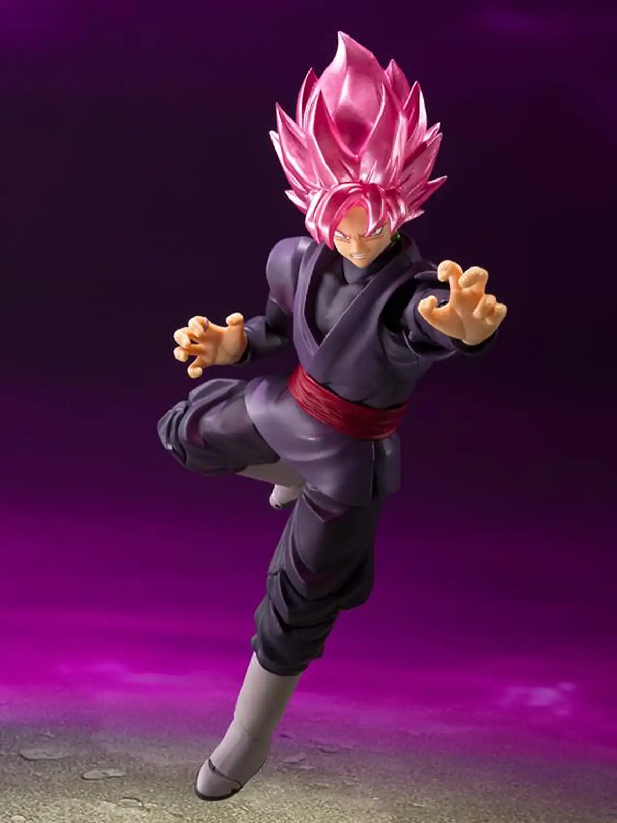 Dragon Ball Super Goku Black Super Saiyan Rosé Action Figure – Articulated Collectible with Interchangeable Faces & Hands - Image 2