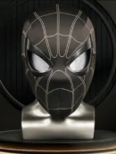 Black Spider-Man Mask – Jaw-Controlled Blinking Eyes
