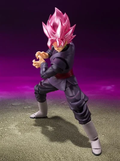 Dragon Ball Super Goku Black Super Saiyan Rosé Action Figure – Articulated Collectible with Interchangeable Faces & Hands