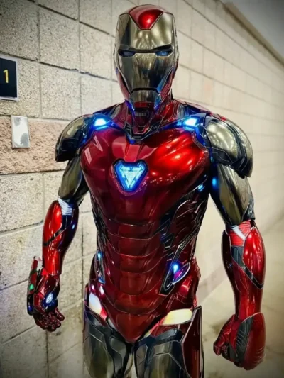 Iron Man Cosplay Suit 3D Printed with Metallic finish