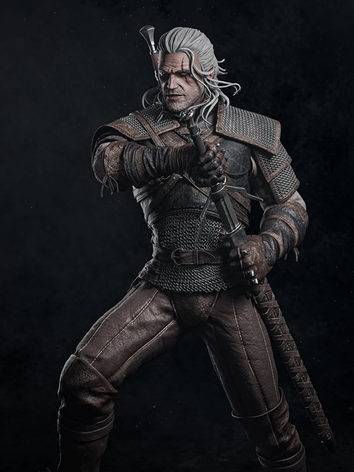 Geralt of Rivia The Witcher 1/6 Scale Resin Statue by BAKA Studios – Premium Collector Edition - Image 5
