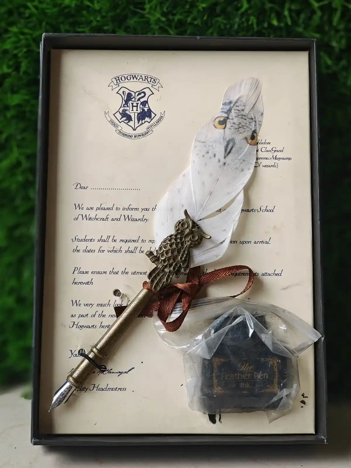 exquisite Harry Potter Feather Quill Pen and Ink Set