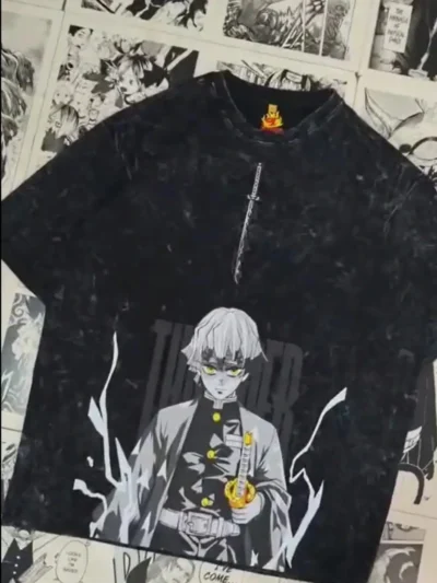 Zenitsu Acid Wash Oversized T-Shirt