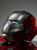 Iron Man Mark 5 red and silver Helmet with Touch & Voice Control | Wearable Smart Helmet