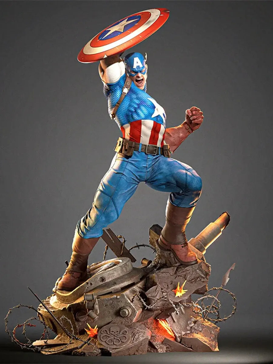 Captain America Resin Statue (1/6 Scale) | Baka Studios - Image 4