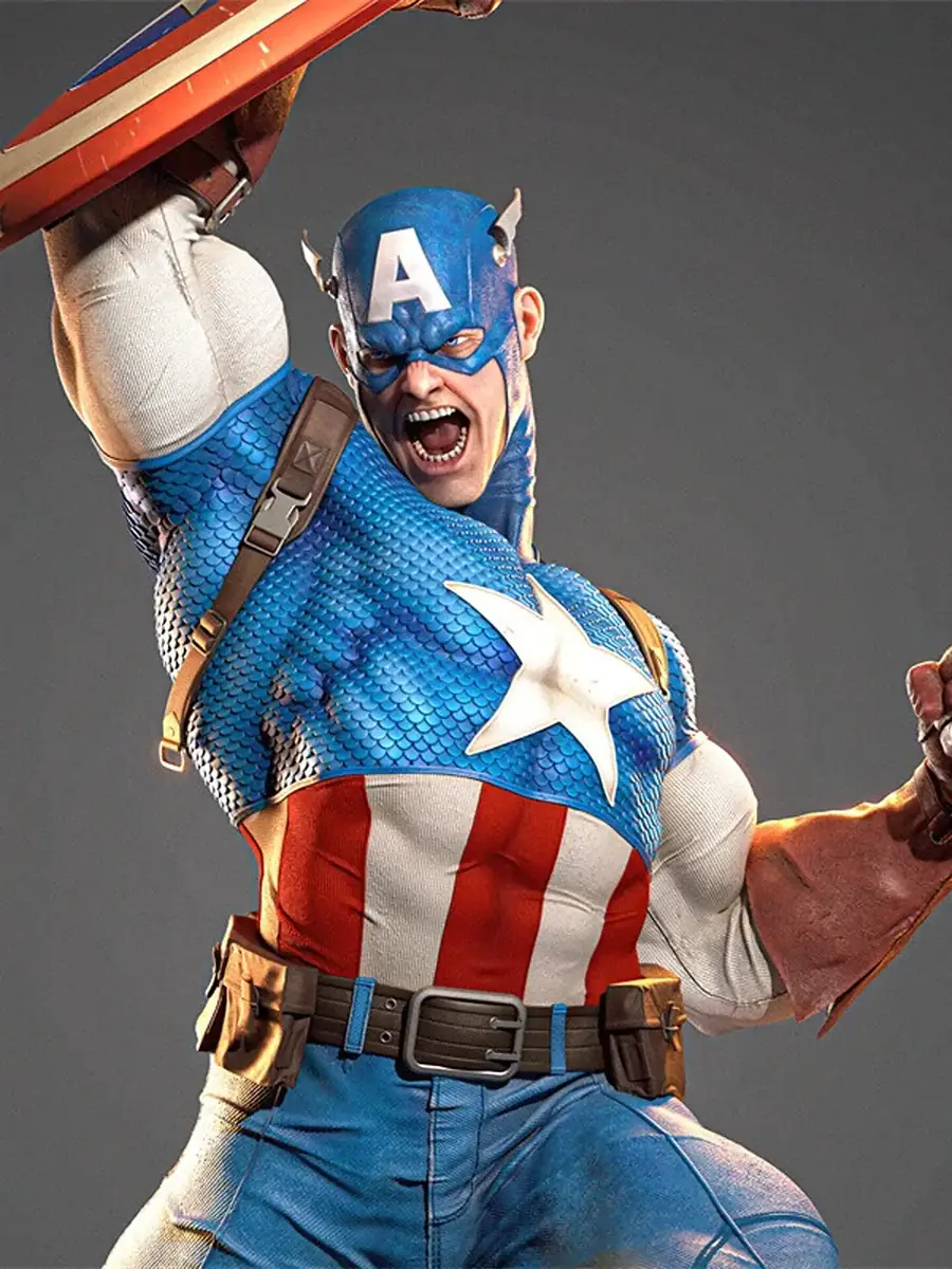 Captain America Resin Statue (1/6 Scale) | Baka Studios - Image 2