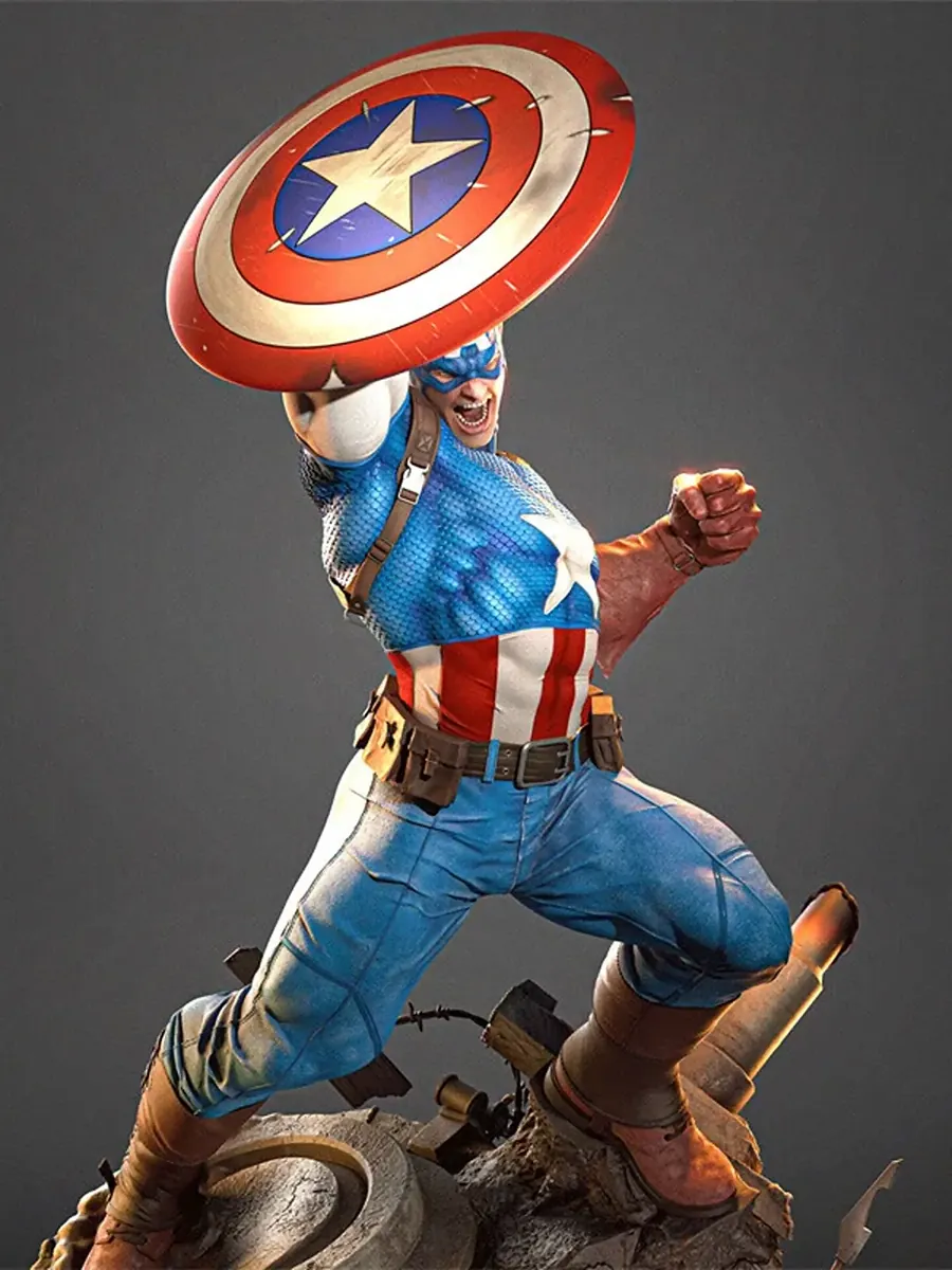 Captain America Resin Statue (1/6 Scale) | Baka Studios - Image 3