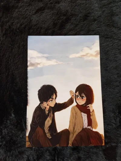 Eren & Mikasa - Attack on Titan Sunset Fan Art Poster
