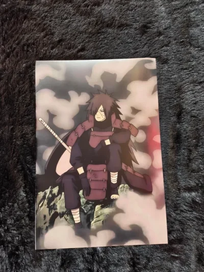 Madara Uchiha Seated - Naruto Sepia-Tone Anime Poster