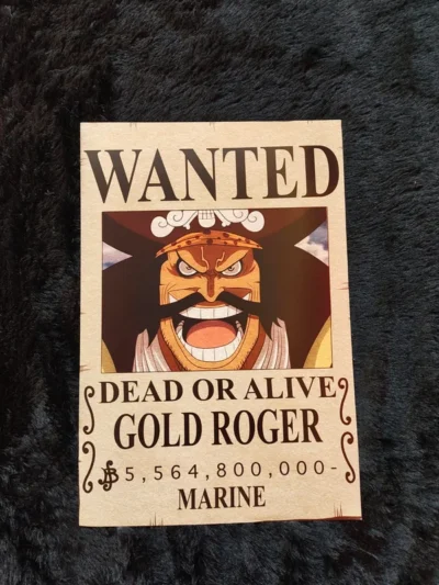 Gold Roger Wanted Poster - One Piece Anime Print
