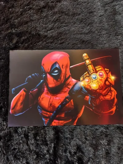 Deadpool with the Infinity Gauntlet - Marvel Poster