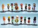ONE Piece Set of 8 Action Figures 7-8 cm PVC