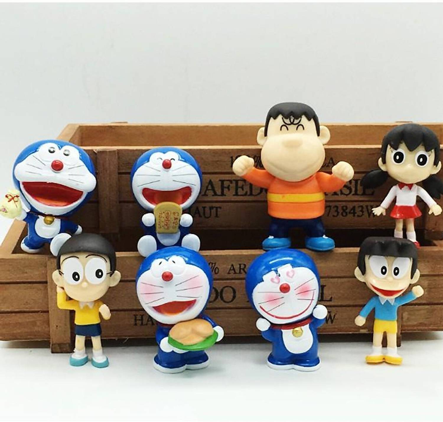 Doremon 8Pcs Set Miniature Action Figure 8Cm