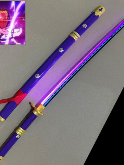 LED Enma Wooden Katana - LED Enma Violet 104cm Wooden Katana - Roronoa Zoro