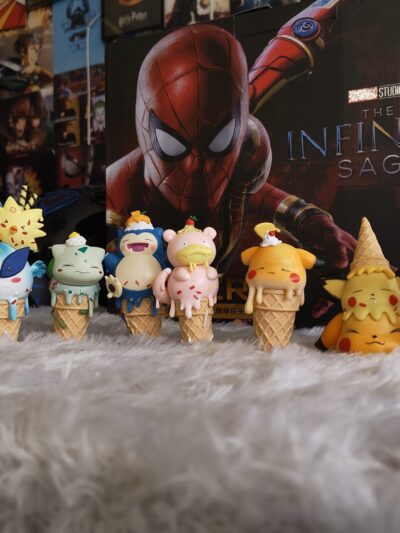 Pokemon Ice Cream Cone Figures Set - 8 Piece Mini Collectible Set