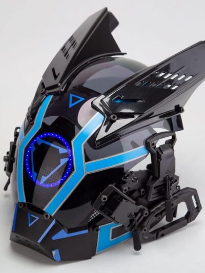 LED Cyberpunk Helmet - Light Up Wearable Cosplay Helmet
