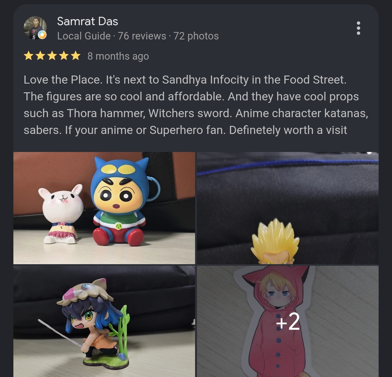 Google review by Samrat Das, Local Guide, 76 reviews