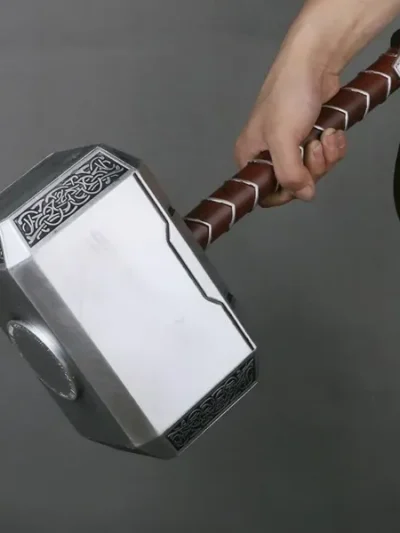 Thor Mjolnir hammer 45cm foam cosplay prop replica with leather-look wrist strap