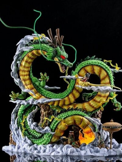 Shenron with Kid Goku Diorama - Shenron with Kid Goku LED Diorama 53cm - Dragon Ball